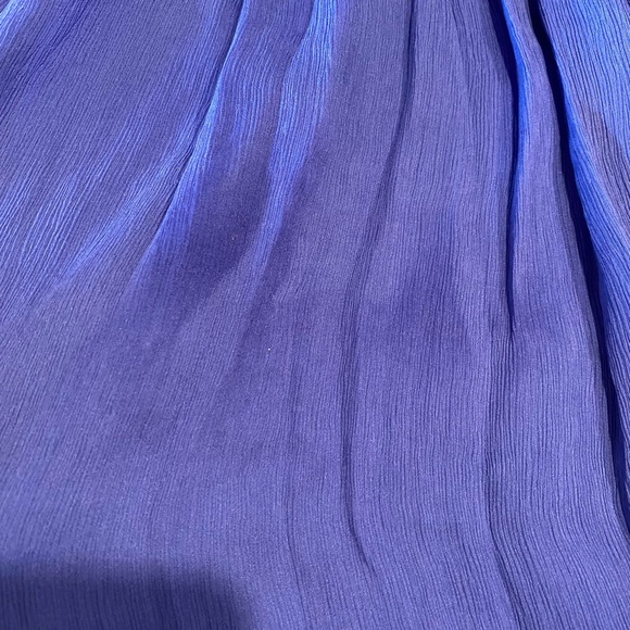 J Crew Silk Chiffon Arabella dress 00 petite Casablanca Blue - Picture 11 of 12